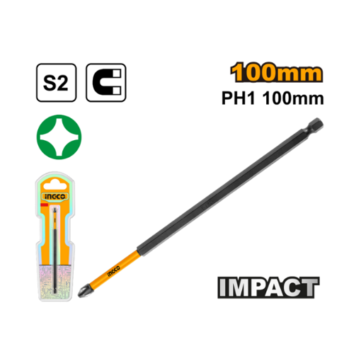 Imagen de Punta Atornillador De Impacto Phillips PH1 10cm Ingco