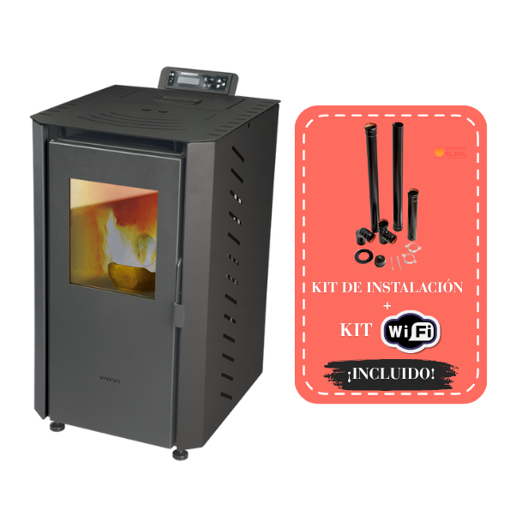 Imagen de Estufa a Pellet Eco Start 7kW + Kit Instalacion de regalo