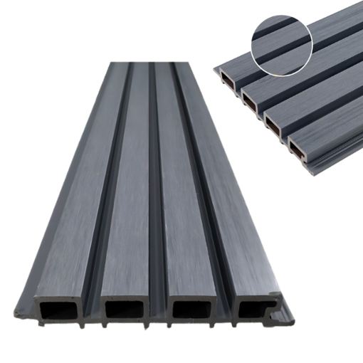 Imagen de Panel WPC Estriado Gris De Alta Resistencia Exterior 21.9x2.6x290cm