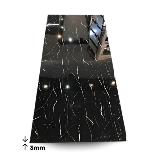 Imagen de Placa Pvc Imitacion Marmol Negro 2.44 X 1.22 X 3mm